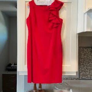 Red Calvin Klein Cocktail Dress Size 12